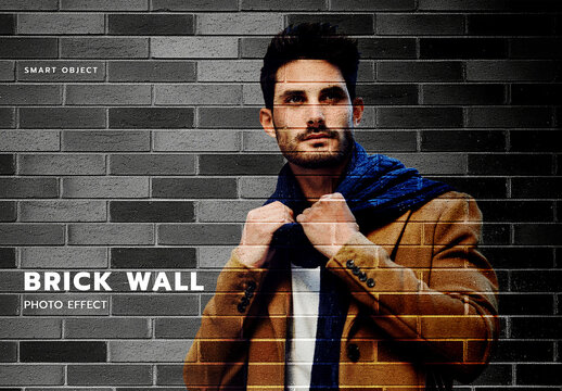Brick Wall Overlay Photo Effect