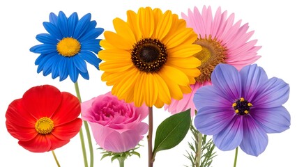 Vibrant assorted flowers blooming floral colorful