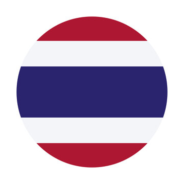 Thailand flag banner.National flag icon symbol.Flag of Thailand, Southeast Asia country.