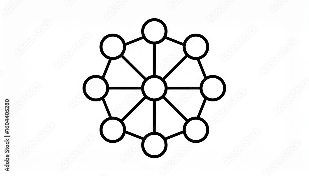 Poster simple circular geometric pattern design