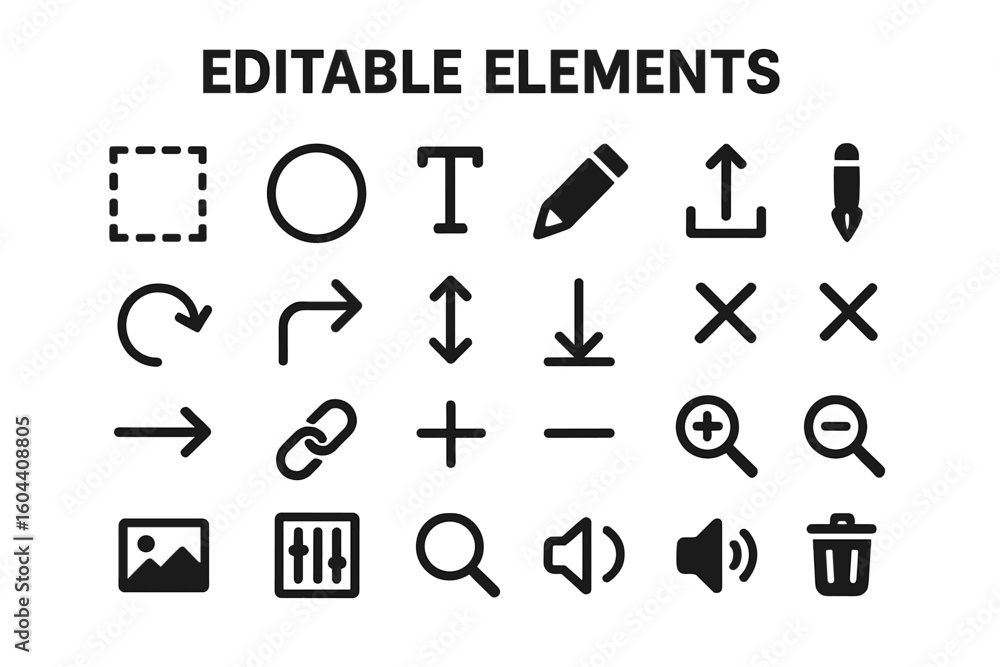 Fototapete simple line icon set for ui and ux design. editable vector elements for web, mobile app, and graphic