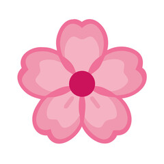 Simple pink flower Large size of emoji spring flower