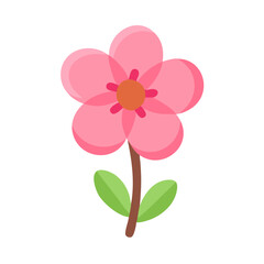 Simple pink flower Large size of emoji spring flower
