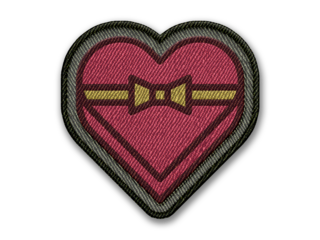 Embroidery Love Icons on Denim and Fabric  Valentine Patch Mockups
