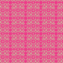 seamless pattern with pink flowers