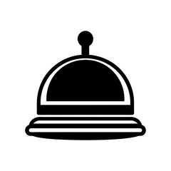 service bell icon flat vector illustration