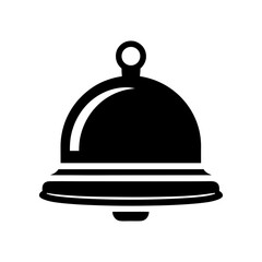 service bell icon flat vector illustration