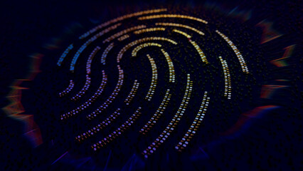 Symbolic representation of the security of a digital fingerprint