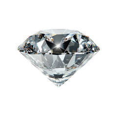 An ultra-realistic photograph of a sparkling diamond, capturing its radiant beauty and intricate details in high resolution on a white background. transparent, alpha background png
