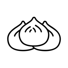 Dim Sum Dumpling Line Art for Asian Food Blogs, Restaurant Websites, Recipe Cards, Culinary Education, and Takeout Menus
