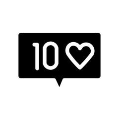 likes glyph icon