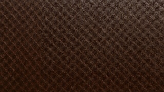 Brown leather with intricate woven texture as background