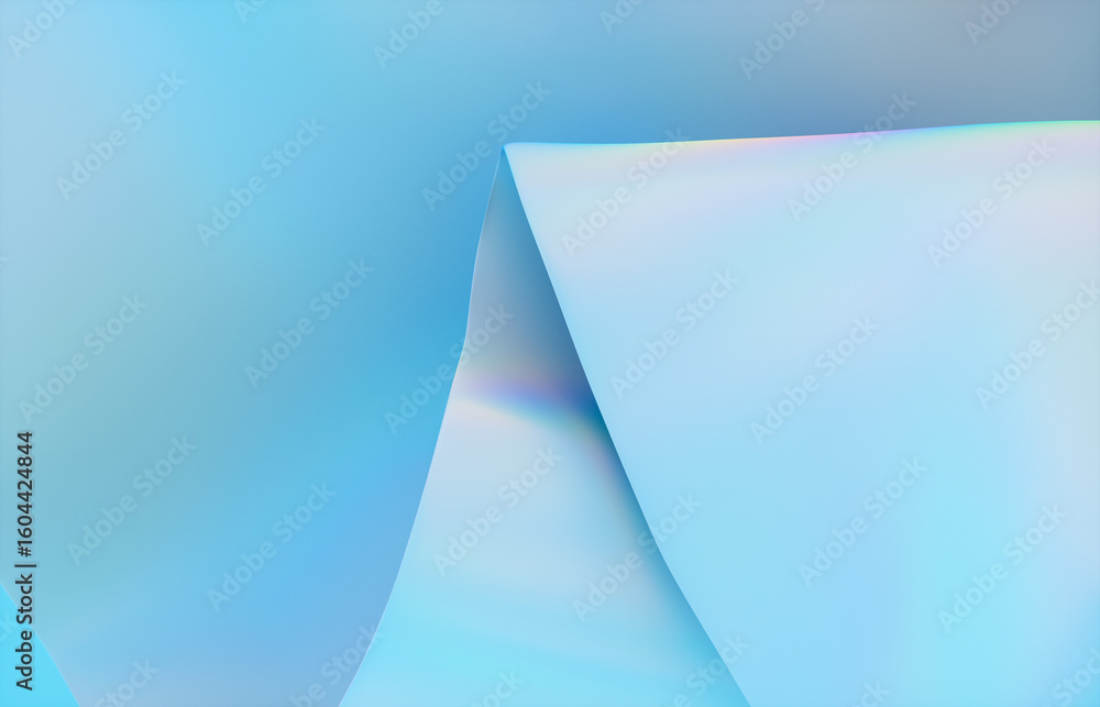 Aufkleber abstract background with holographic iridescent satin fabric in pastel color – 3d rendering