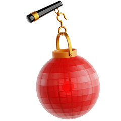 Classic Round Red Lantern with Hanging Hook