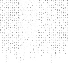 Binary code stream. Computer matrix. Numbers on screen. Binary code. Coding. Matrix background.