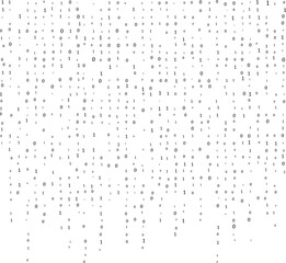 Binary code stream. Computer matrix. Numbers on screen. Binary code. Coding. Matrix background.
