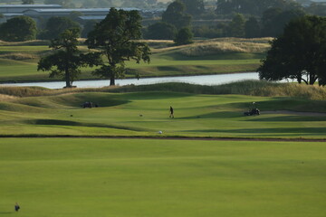 golf course in the morning