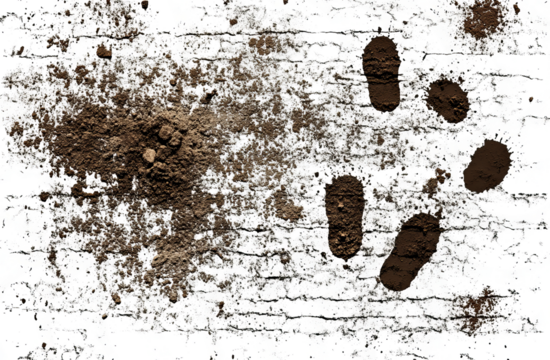 dirt and mud texture on a transparent background
