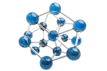 Obraz premium Blue atom structure transparent background