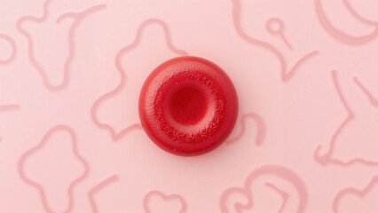 Simple and Editable Blood Cell Icon in Human Organ Symbol Style with Color Mate