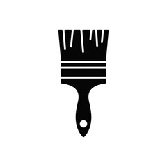 A black paint brush with three stripes