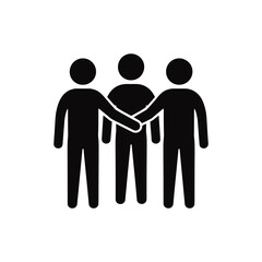 A group of people shaking hands icon vector