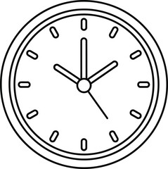 Simple Clock Icon: Minimalist Business Design