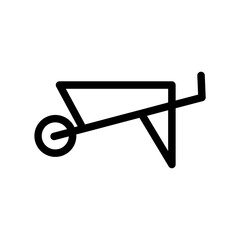 wheelbarrow line icon