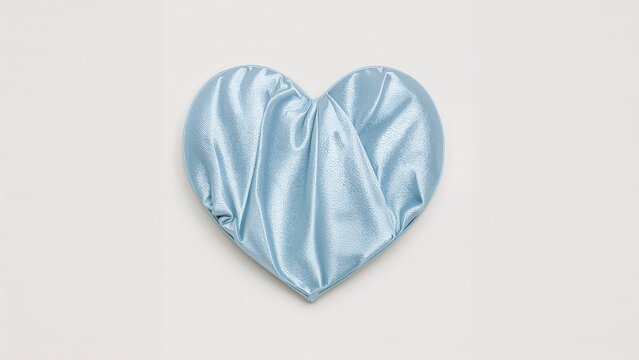 Heart shape crafted from folded blue cloth, perfect for backgrounds
