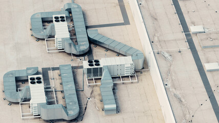 Hvac system with pvc membrane on rooftop ensuring efficient climate control