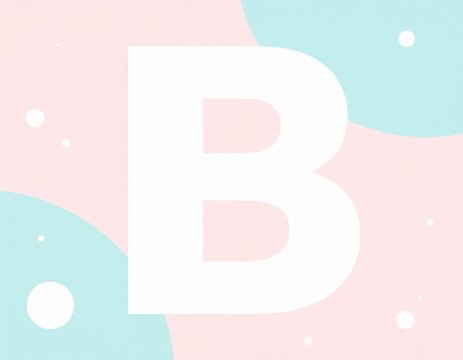 B Typography Design &ndash; Pastel Style