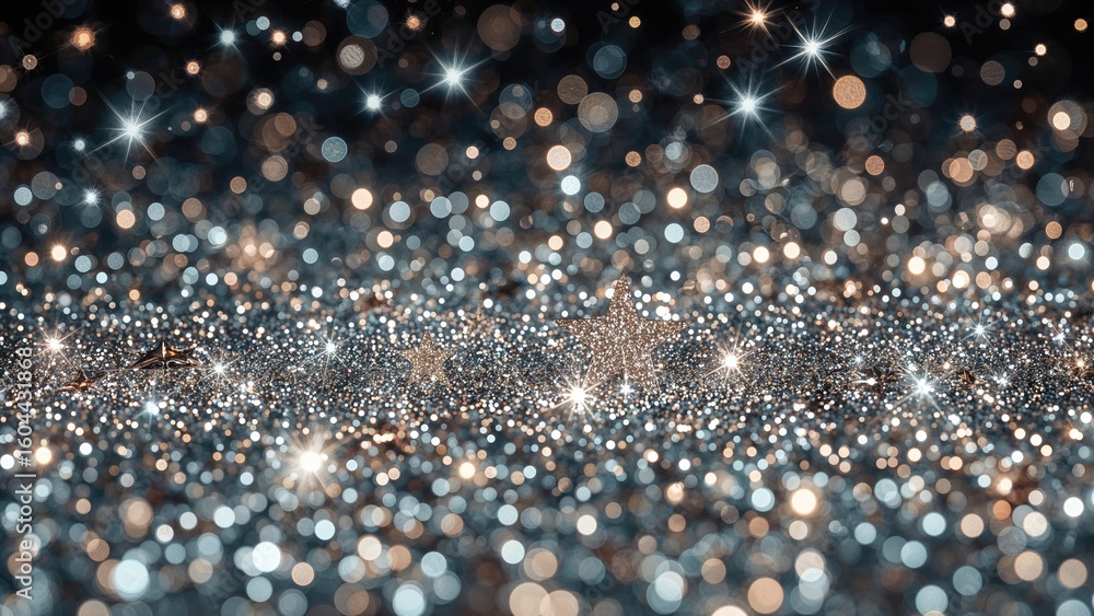 Poster shimmering abstract design with sparkling elements