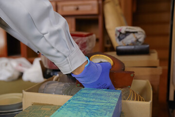 実家の遺品整理作業の様子