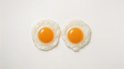 Classic Fried Eggs Meal Displayed on a White Background