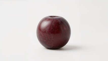 Obraz premium Ripe Plum Isolated on a White Surface