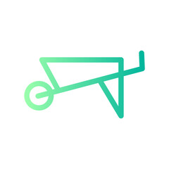 wheelbarrow gradient icon