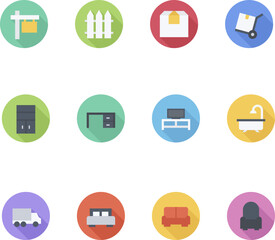 flat icons for web and mobile applications