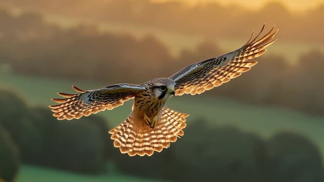 kestrel over chiltern hills fields video