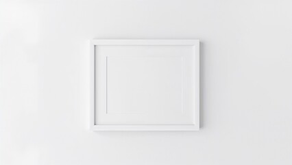 Blank frame displayed on white wall for text insertion