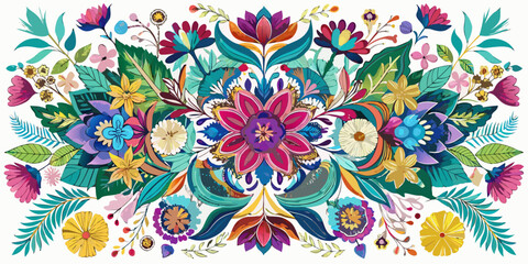 abstract floral background with flowers