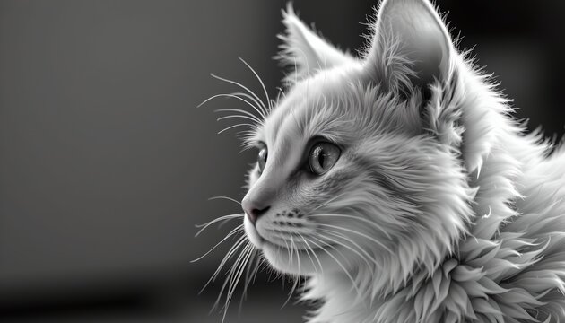 an adorable cat with distinctive fur patterns, captured in a close up shot with a bokeh effect blurring the background