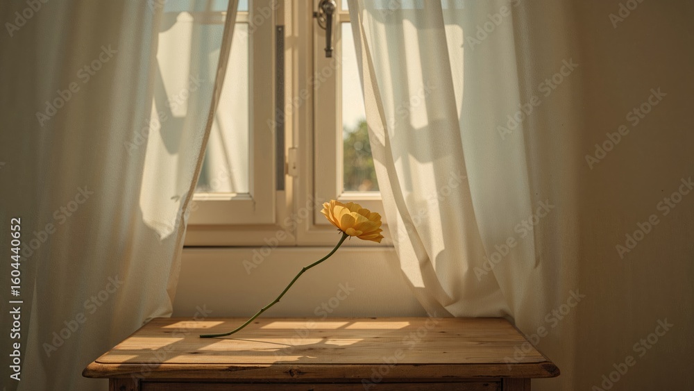 Poster flowers casting shadows on a windowpane. exploring the interplay of light and shadow. featuring a re