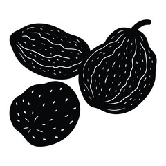 Nutritionist element isolated dried fruits on white background