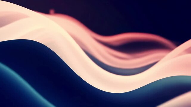 Abstract blue background with flowing curves and smooth light patterns
