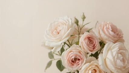 Blurred rose flowers creating an artistic background