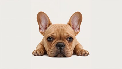 Illustration of a resting puppy with a charming face and soft brown fur