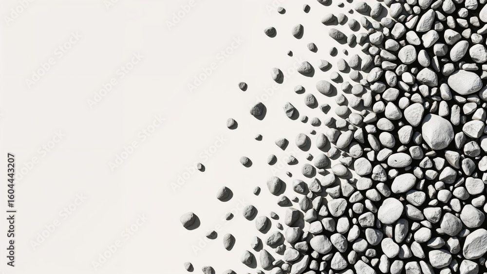 Poster natural gray pebble texture with abstract pattern