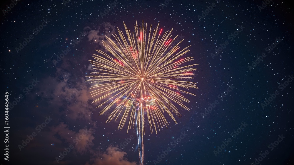 Aufkleber starry sky eruptions. artificial general intelligence. produced through generative ai technologies