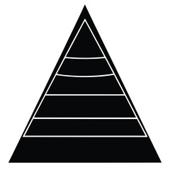 Nutritionist element isolated food pyramid chart on white background