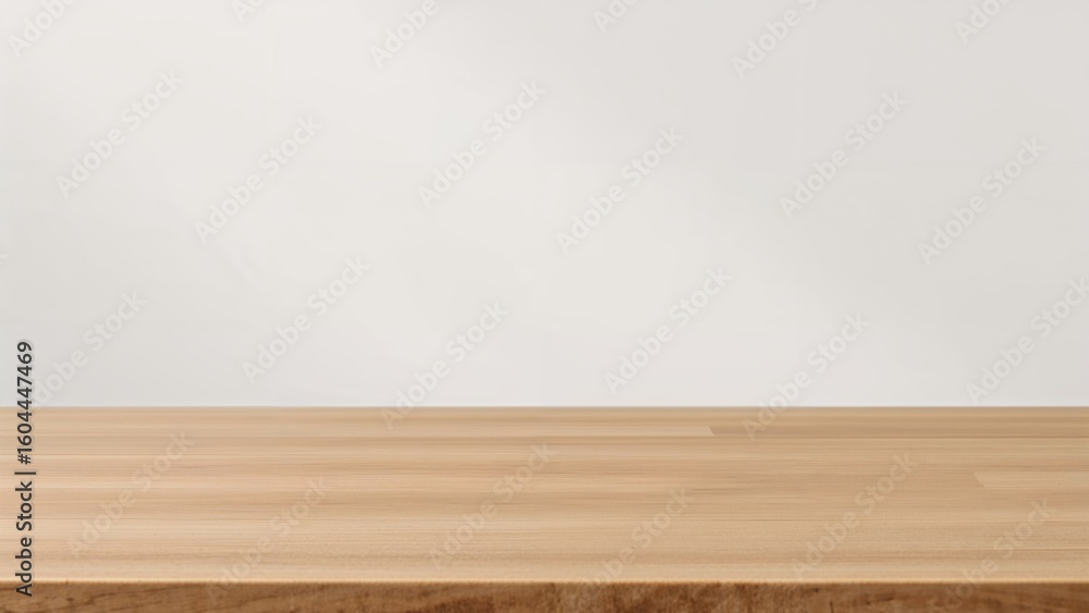 Poster wooden surface with a soft-focus backdrop ideal for showcasing products or creating presentations